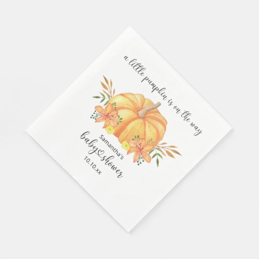 Orangenkürbis-Dusche Serviette (Ecke)