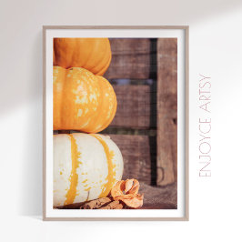 Orangenkürbis im Foto gemütliche Wandkunst Poster