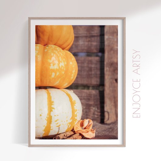 Orangenkürbis im Foto gemütliche Wandkunst Poster