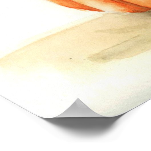 Orangenkürbis Poster (Ecke)
