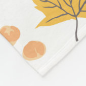 Orangenkürbis und Blume Fleecedecke (Ecke)