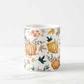 Orangenkürbis und Blume Kaffeetasse (Mittel)