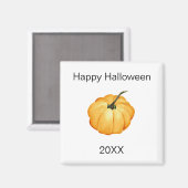 Orangenkürbis Wasserfarbe Happy Halloween Jahr Magnet (Vorderseite/Rückseite)