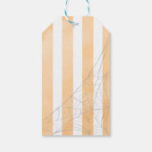 Orangenkürbis Wasserfarbe Trick oder Gusto Geschenkanhänger (Rückseite)