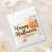 Orangenkürbis Wasserfarbenkinder tricksen oder gön Geschenktütchen (Ausgeschnitten)