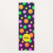 Orangenlemon Limones Fruchtsommermuster Monogramm Yogamatte (Vorderseite)