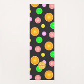 Orangenlemon Limones Fruchtsommermuster Monogramm Yogamatte (Vorderseite)