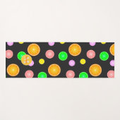 Orangenlemon Limones Fruchtsommermuster Monogramm Yogamatte (Vorderseite (Horizontal))