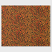 Orangenleopard Geschenkpapier (Flach)