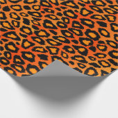 Orangenleopard Geschenkpapier (Ecke)