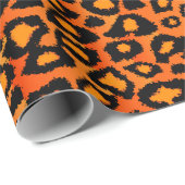 Orangenleopard Geschenkpapier (Rolleneckpunkt)
