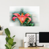 Orangenlilie Poster (Heimbüro)