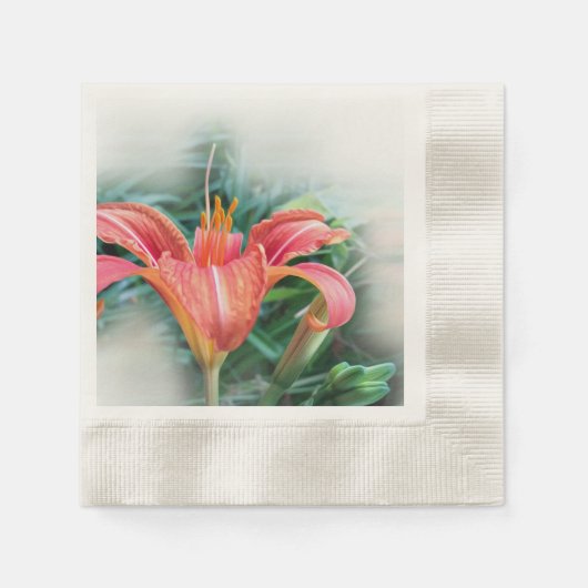 Orangenlilie Serviette (Vorderseite)