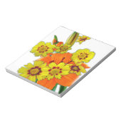 Orangenlilie und dunkle Blume Notizblock (Rotiert)