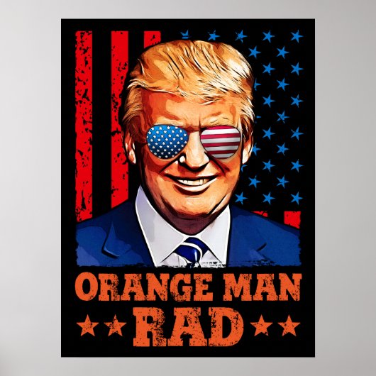 Orangenmann krass pro trump poster (Vorne)