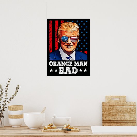 Orangenmann krass, pro trump poster (Küche)