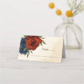 Orangenmarinade-Blume botanische Hochzeit Platzkarte (Vorderseite)