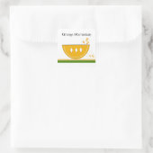 Orangenmarmelade-Jam-Etiketten Quadratischer Aufkleber (Tasche)