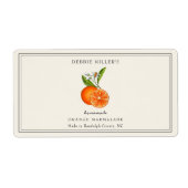 Orangenmarmelade Jam Jar Jar Off white rechteckig (Vorne)