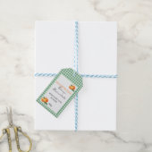Orangenmarmeladenglas Etikett personalisiert Gingh Geschenkanhänger (Mit Garn)