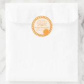 Orangenmarmeladenkonserven, rund runder aufkleber (Tasche)