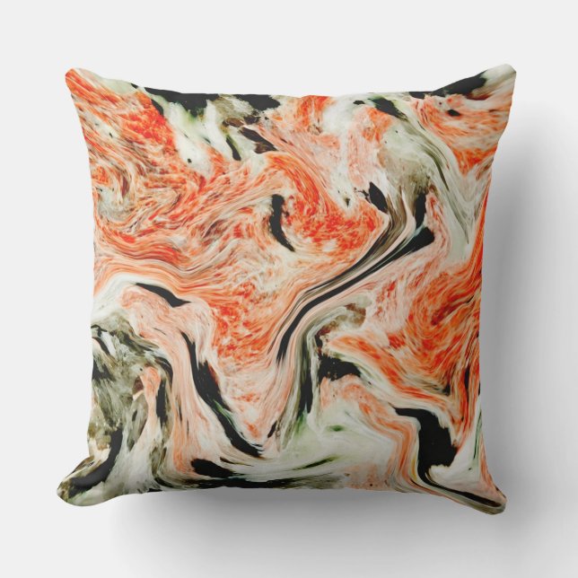 Orangenmarmor Kissen (Vorderseite)