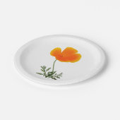 Orangenmohn Pappteller (Schrägansicht)