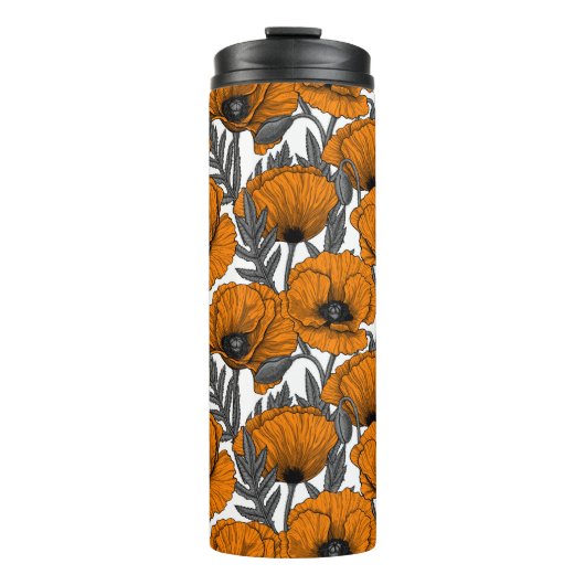 Orangenmohn Thermosbecher (Vorderseite)