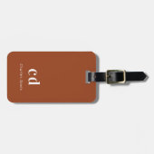 Orangenmonogramm Gepäckanhänger (Vorderseite horizontal)