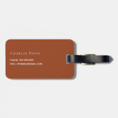 Orangenmonogramm Gepäckanhänger (Rückseite horizontal)