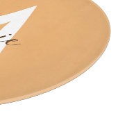 Orangenmonogramm Schneidebrett (Ecke)