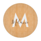 Orangenmonogramm Schneidebrett (Vorderseite)