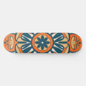 Orangenmosaik Skateboard (Horizontal)
