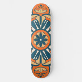 Orangenmosaik Skateboard (Vorderseite)