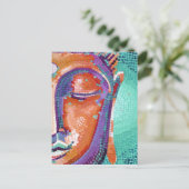 Orangenmosaikbild Postkarte (Stehend Vorderseite)