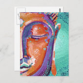 Orangenmosaikbild Postkarte (Vorne/Hinten)