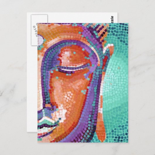 Orangenmosaikbild Postkarte (Vorne/Hinten)