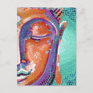 Orangenmosaikbild Postkarte