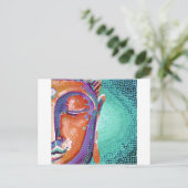 Orangenmosaikbild Postkarte (Stehend Vorderseite)