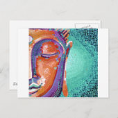 Orangenmosaikbild Postkarte (Vorne/Hinten)