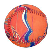 Orangenmuster Baseball (Vorderseite Links)