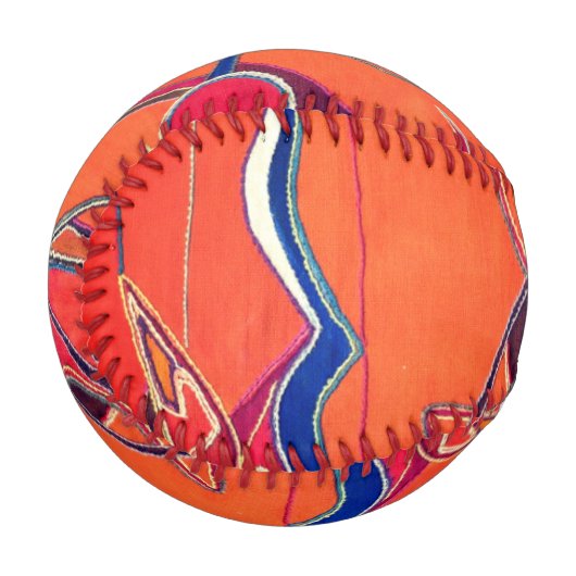 Orangenmuster Baseball (Vorderseite Links)