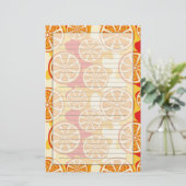 Orangenmuster Briefpapier (Stehend Vorderseite)