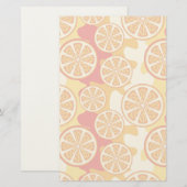 Orangenmuster Briefpapier (Vorne/Hinten)