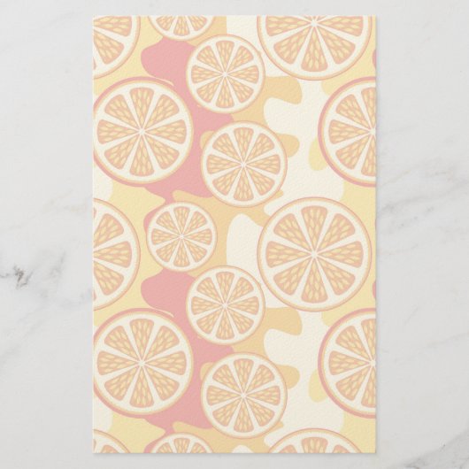 Orangenmuster Briefpapier (Vorderseite)