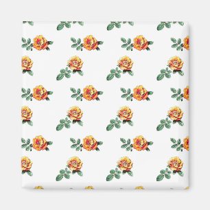 Orangenmuster der Rose Magnet