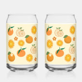 Orangenmuster Dosenglas (Rückseite)