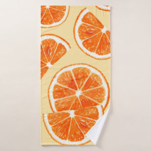 Orangenmuster Früchte, Diät Lebensmittel Aquarellf Badehandtuch