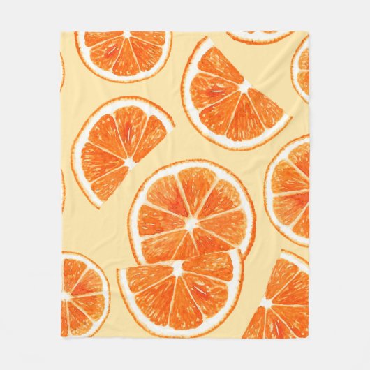 Orangenmuster Früchte, Diät Lebensmittel Aquarellf Fleecedecke (Vorderseite)