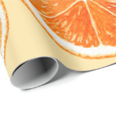 Orangenmuster Früchte, Diät Lebensmittel Aquarellf Geschenkpapier (Rolleneckpunkt)